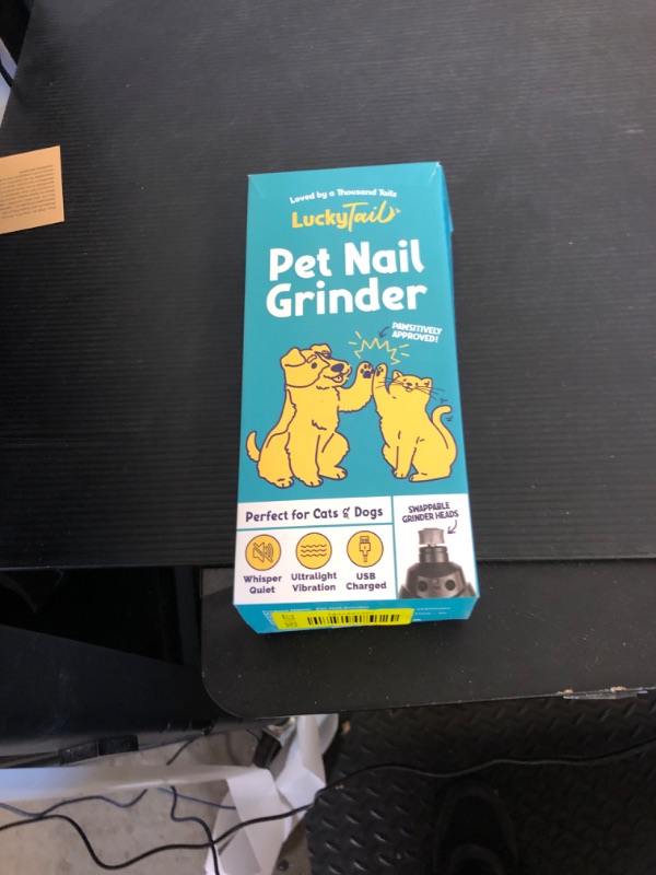 Photo 1 of LuckyTail Pet Nail Grinder for Dogs and Cats - Super Quiet and Low Vibration Electric Dog Nail Grinder with 2 LED Lights - USB Rechargeable and Cordless - 2 Speeds - Small to Large Pets
