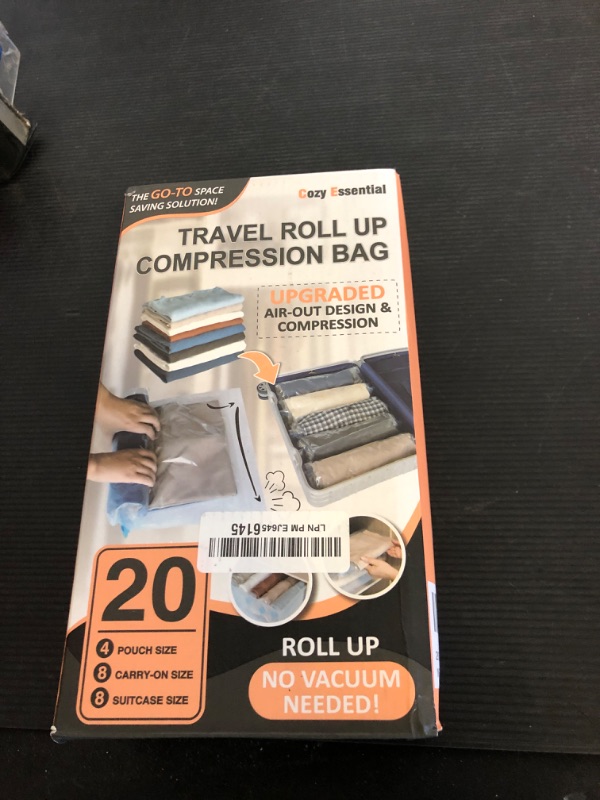 Photo 1 of Compression Bags for Travel - Travel Essentials - 20 Pack Space Saver Bags - No Vacuum Needed - Compression Packing Bags for Cruise Accessories