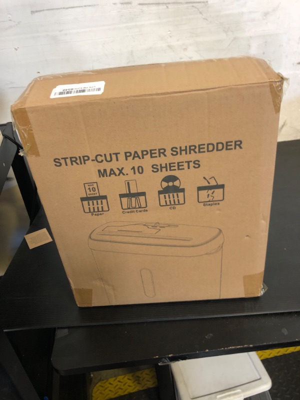 Photo 1 of Home Office Paper Shredder,Woolsche 10-Sheet Strip Cut with 3.17-Gallon Basket,P-2 Security Level,CD & Credit Card Shredder,Durable & Fast - Jam Proof System - ETL Certified