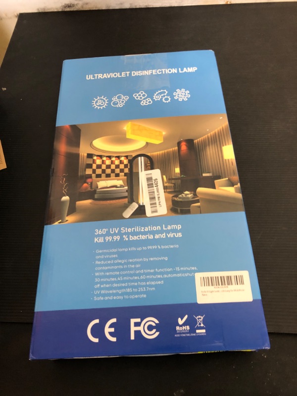 Photo 1 of Feefir UV Light Sanitizer,UVC Home Disinfection Device 4-Speed Timing and Remote Control,UVO Light for Dust Mites,UV Lamp for Whole Room