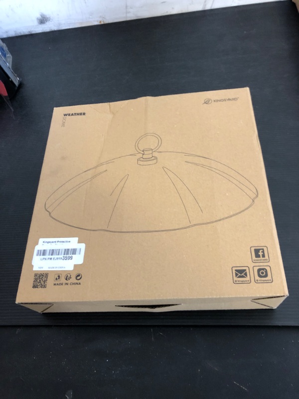 Photo 1 of Kingsyard Plastic Weather Protective Dome Cover for Hanging Bird Feeders, Weather Guard & Easy to Clean, Clear