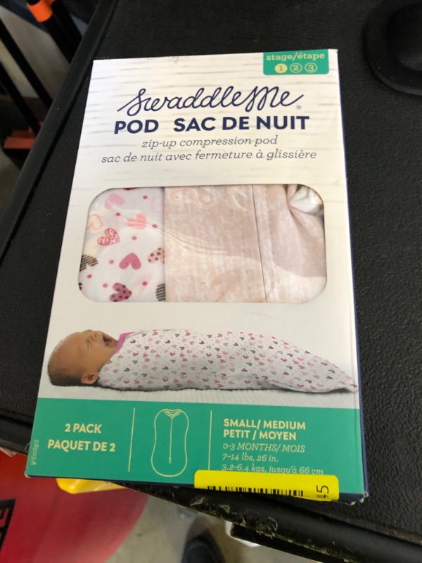 Photo 1 of SwaddleMe by Ingenuity Compression Baby Swaddle Pod, Two-Way Zipper for Easy Diaper Changes, Improves Sleep & Calms Startle Reflex, 0-2 Months, 1.0 TOG, 2-Pack - I Heart You