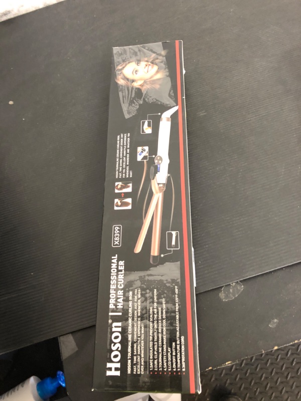 Photo 1 of 3/4 Inch Curling Iron Professional, Ceramic Tourmaline Curl Wand Barrel, Hair Curler Iron for Short Hair,Glove Include, Glove Include, Gold