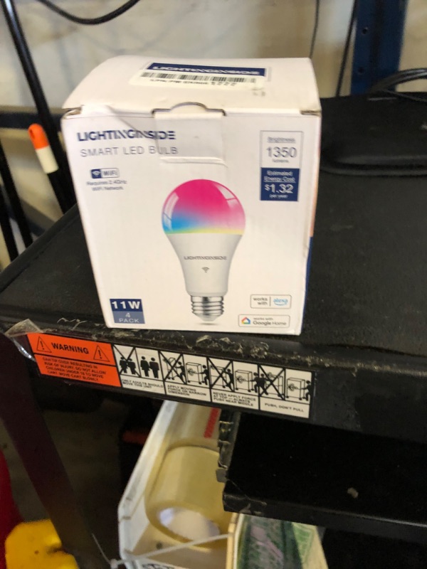 Photo 1 of Lightinginside Smart Light Bulbs 100W Equiv., 1350LM 11W Smart Bulb Works with Alexa/Google Home/Smart Life, A19 E26 RGBCW Color Changing, No Hub Required, 2.4G WiFi Bluetooth Bulb, ETL Listed, 4PCS