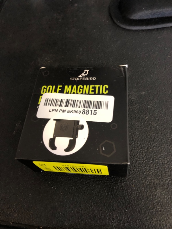 Photo 1 of Stripebird - Original Magnetic Golf Cart Phone Holder (Black) - Cell Phone Holder Golf Cart with Neodymium N52 Magnets - Golf Caddy - Golf Cart Phone Mount for iPhone, Samsung & Others
