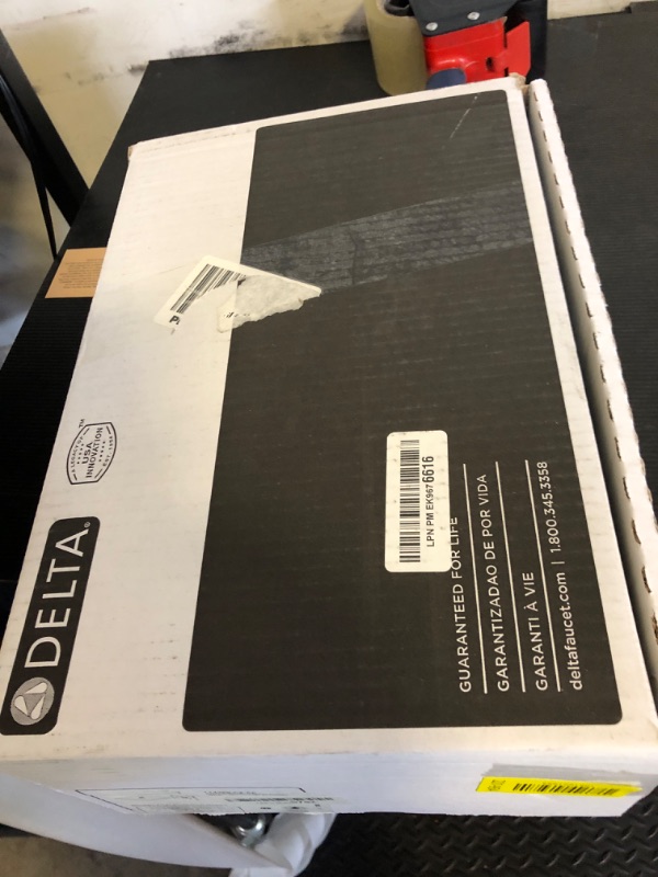 Photo 1 of Delta Modern 14 Series Square Rain Shower Faucet Set, Brushed Gold Shower Head and Handle Set, Valve Trim Kit, Champagne Bronze T14268-CZ-PP (Valve Not Included)