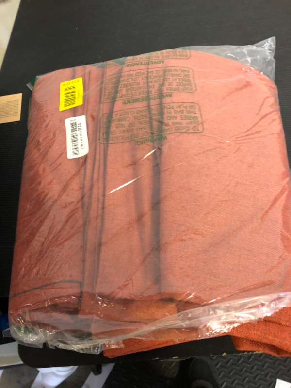 Photo 1 of RYB HOME 100% Blackout Linen Textured Curtains 96 inches Long, Insulating Privacy Energy Saving for Bedroom Living Room Window Office Theater Dining Nursery, W 52 x L 96 in, Terracotta, 2 Panels