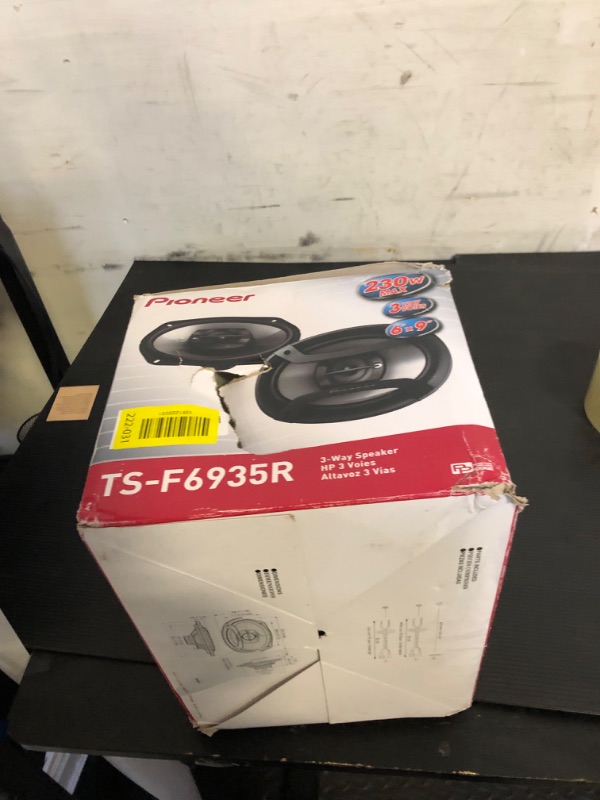 Photo 1 of Pioneer TS-F6935R 3-Way Coaxial Car Audio Speakers - 6" x 9" Passive Car Speakers (Pair), 230 W Max Power, Black and Silver