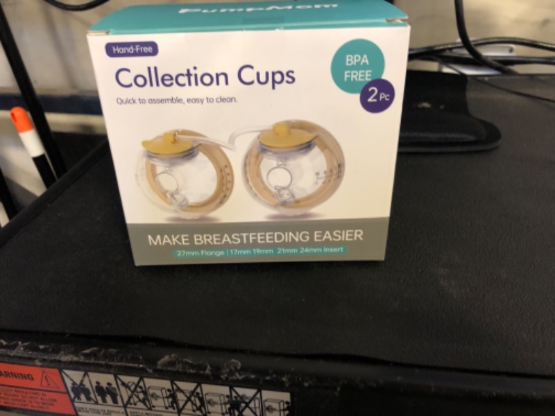 Photo 1 of Hands-Free Collection Cups Compatible with Spectra S1 S2 S9, Replace Breast Pump Kits Compatible with Medela Breast Pumps, Includes 27mm Flange + 17/19/21/24mm Inserts