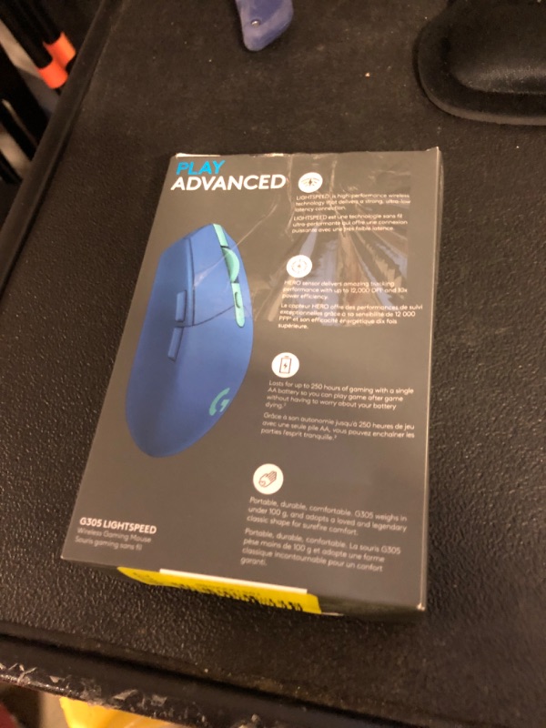 Photo 1 of Logitech G305 LIGHTSPEED Wireless Gaming Mouse, Hero 12K Sensor, 12,000 DPI, Lightweight, 6 Programmable Buttons, 250h Battery Life, On-Board Memory, PC/Mac - Blue