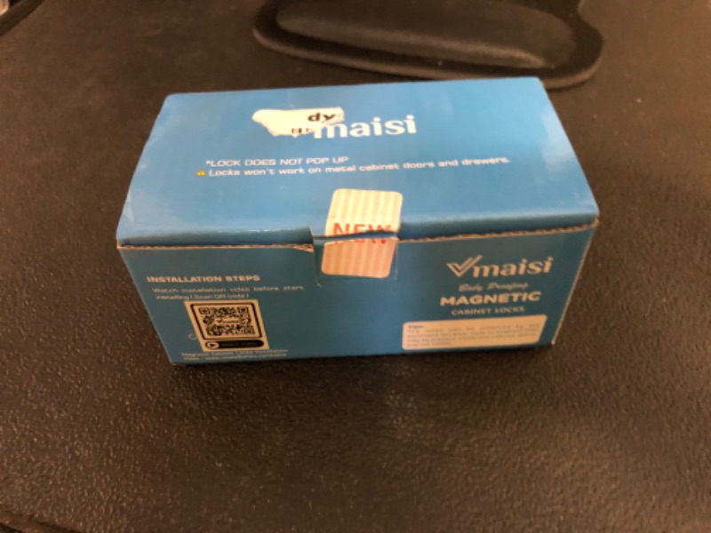 Photo 1 of Child Safety Magnetic Cabinet Locks - vmaisi 4 Pack Adhesive Baby Proofing Cabinets & Drawers Latches