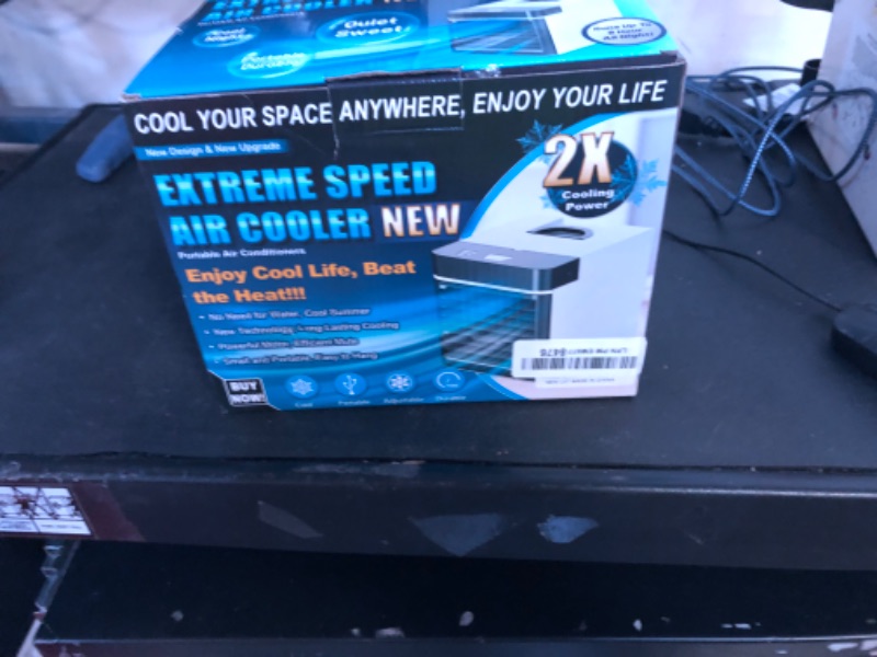 Photo 1 of Portable Air Conditioner with Upgraded Leak-Proof Ice Cooling Technology, Mini Personal Air Cooler with 3 Speeds for Room Office Bedroom Tent Greywhite3