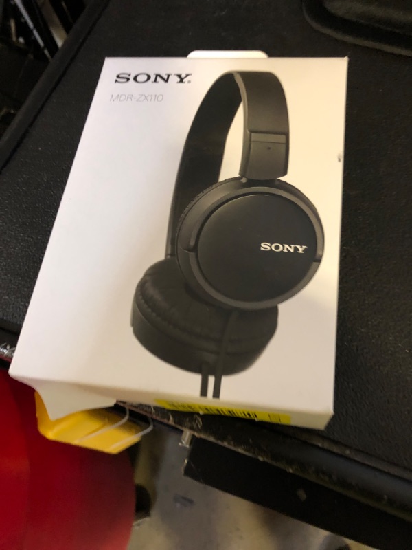 Photo 1 of Sony ZX Series Wired On-Ear Headphones, Black MDR-ZX110