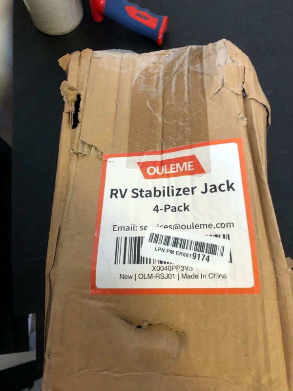 Photo 1 of OULEME RV Stabilizer Jacks, Stack Jack Stands for RV Camper Travel Trailer, with Additional Screw Nuts and Cushion Rubber Mats - 4 Pack