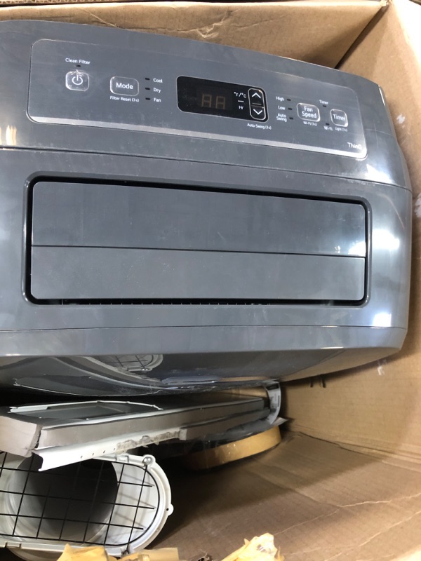 Photo 1 of LG 8000 BTU (DOE) / (12000 ASHRAE) Portable Air Conditioners Cools 350 Sqft Easy Install & WiFi App Remote Eco-friendly, Quiet Small & Medium Room Air Conditioner AC Unit Home Gray LP0823GSSM