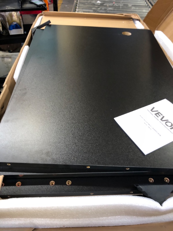 Photo 1 of VEVOR L Shaped Standing Desk Adjustable Height, 63 x 55 inch Electric Corner Standing Desk with Power Outlet, 4 Wheels and 2 Hooks, Heavy Duty Carbon Steel Sit Stand Computer Table, Easy to Assemble