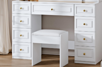 Photo 1 of Arulvmrn 42" Makeup Vanity Desk  , White