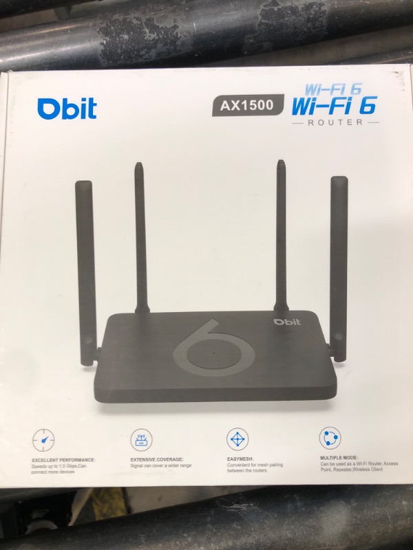 Photo 1 of DBIT AX1500 WiFi 6 Router Dual Band Wireless Internet Router, Wireless Speed Up to 1.5 Gbps with 4* Gigabit Ethernet Ports, Beamforming, MU-MIMO, OFDMA, WPA3, IPV6, EasyMesh, Parental Controls
