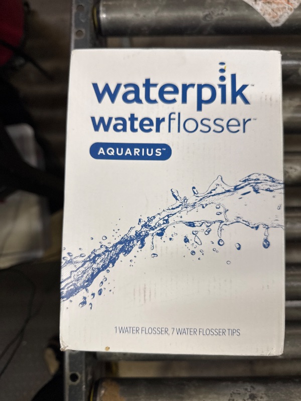 Photo 1 of Waterpik Aquarius Water Flosser For Teeth Cleaning, Gums, Braces, Dental Care, Electric Power With 10 Settings, 7 Tips For Multiple Users And Needs, ADA Accepted, Blue WP-663, Packaging May Vary