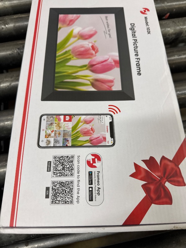 Photo 1 of Frameo 10.1 Inch WiFi Digital Picture Frame, 1280x800 HD IPS Touch Screen Photo Frame Electronic, 32GB Memory, Auto-Rotate, Wall Mountable, Share Photos/Videos Instantly via Frameo App from Anywhere