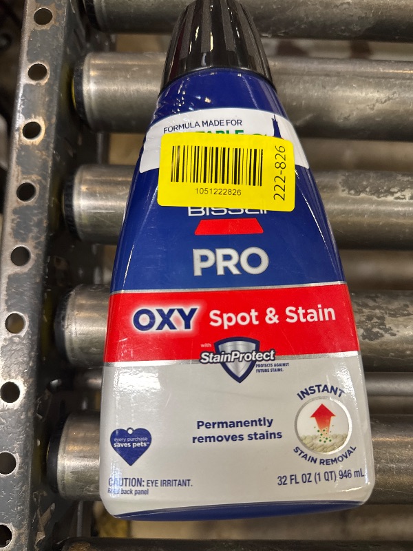 Photo 1 of Bissell Professional Spot and Stain + Oxy Portable Machine Formula, 32 oz, Single, 32 Fl Oz