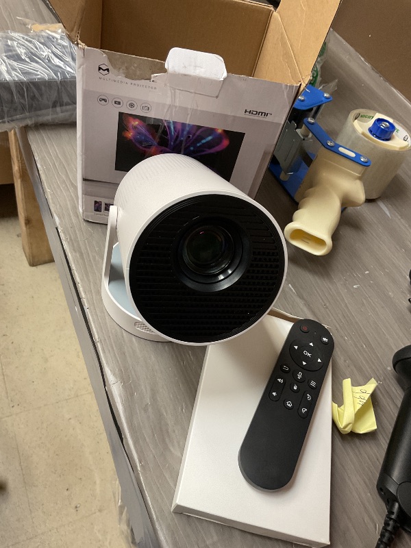 Photo 1 of ?Electric Focus?Magcubic Mini Projector 4K Support, Portable Projector with WiFi 6 and Bluetooth 5.4, Smart Proyector, 5W Soundbase Speaker, 180° Rotation for Home Theater HY300 Ultra