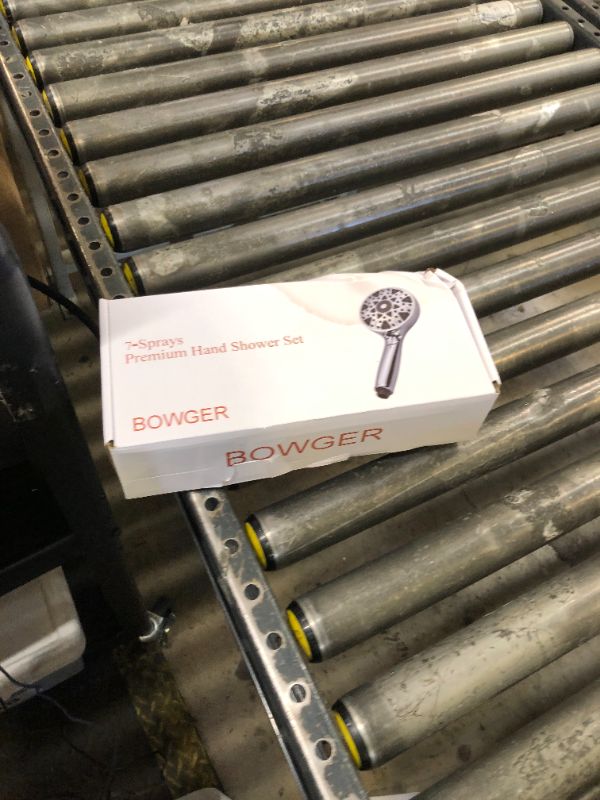 Photo 1 of BOWGER Shower Head with Handheld High Pressure Multi-Function 7 modes, Built-in Power Wash to Clear Tub, Tile & Pets, 5” High Flow Hand Held Rain Showerhead with Extra Long Hose and Adjustable Bracket