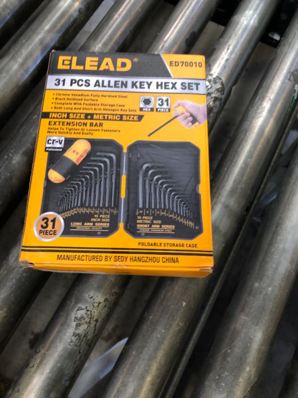 Photo 1 of 31-Piece Hex Key Set - Allen Wrench Set, SAE and Metric Allen Keys MM(0.7mm-10mm) SAE(0.028"-3/8) Heat-Treated, Torque Handle, High Leverage, Long & Short Keys, Easy Organization