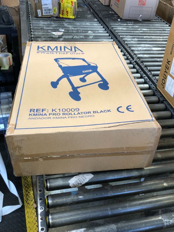 Photo 1 of KMINA PRO - Narrow Walkers for Small Spaces, Rollator Seniors, Folding Walker with Wheels, Black