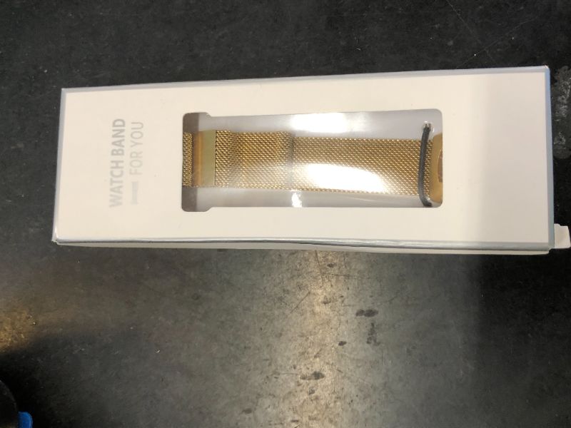 Photo 1 of Mesh Loop Bands Compatible with Fitbit Charge 5/Charge 6 Bands, Metal Adjustable Stainless Steel Wristbands Replacement Straps for Charge 6/Charge 5 Activity Tracker Women Men,Gold, Small