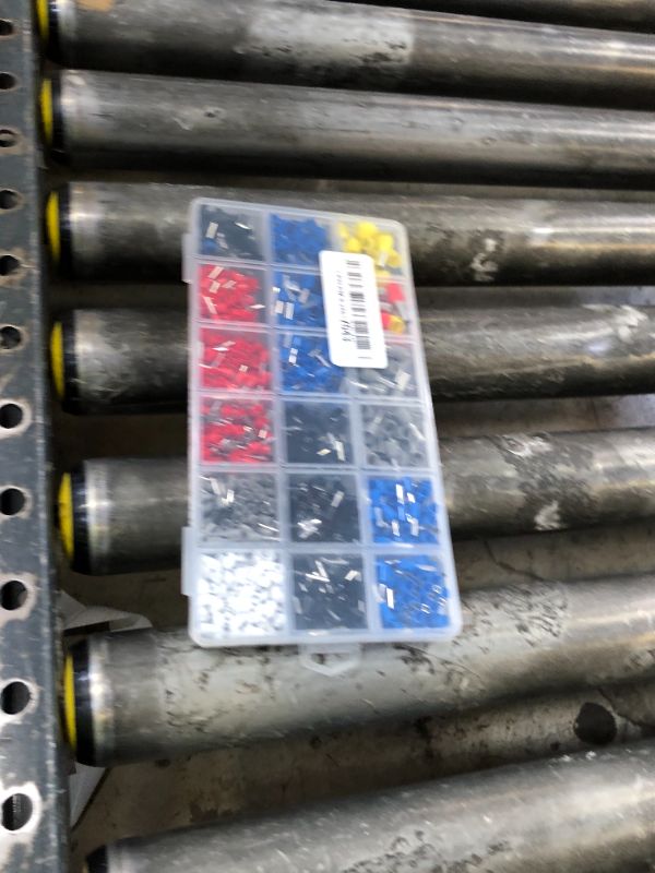 Photo 1 of 900pcs Wire Ferrule Terminals Kit - 8 Types AWG 22-7 Connectors, Pin Terminal Assortment, Copper Crimp Connector Insulated Cord End Terminal