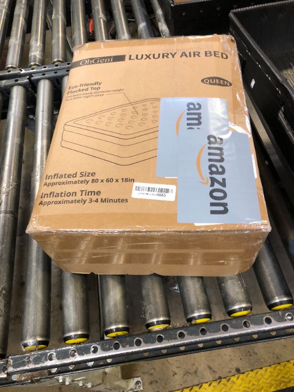 Photo 1 of OhGeni Queen Air Mattress with Built in Pump, Inflatable Blow Up Mattress 18 Raised Comfort,Upgraded Surface Portable Mattress, Air Bed for Camping, Home and Guest, Colchone Inflable, 650 lbs Max