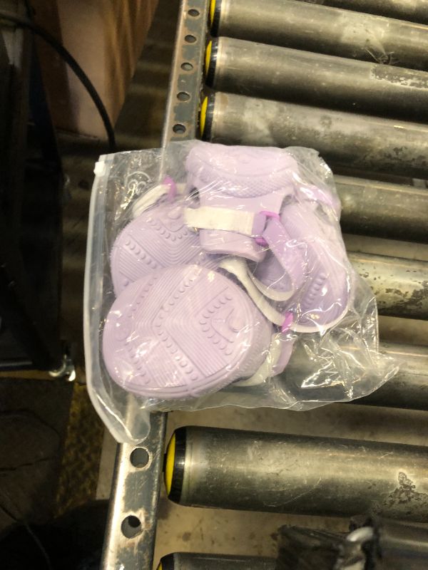 Photo 1 of Dog Shoes for Hot Pavement,Non-Slip Waterproof Breathable Easy to Clean Put On and Take Off Dog Boots,Paw Protector for Hot Summer Roads Winter Snow (Purple, Size 8:(3.15"x2.56")(L*W))