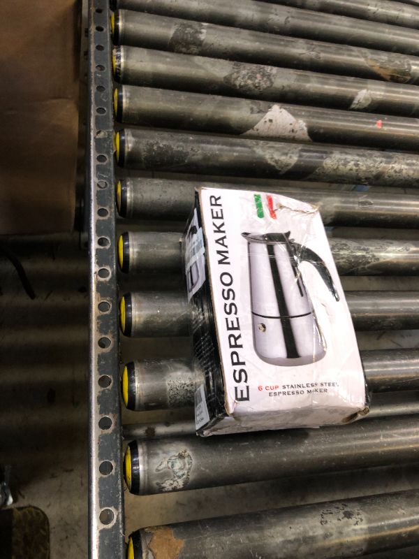 Photo 1 of DeeKleen Stainless Steel Moka Pot Espresso Maker,Stovetop Moka Pot, Percolator Coffee Pot,Italian Coffee Maker,Cuban Café Brewing,Greca Coffee Maker (6 CUP)