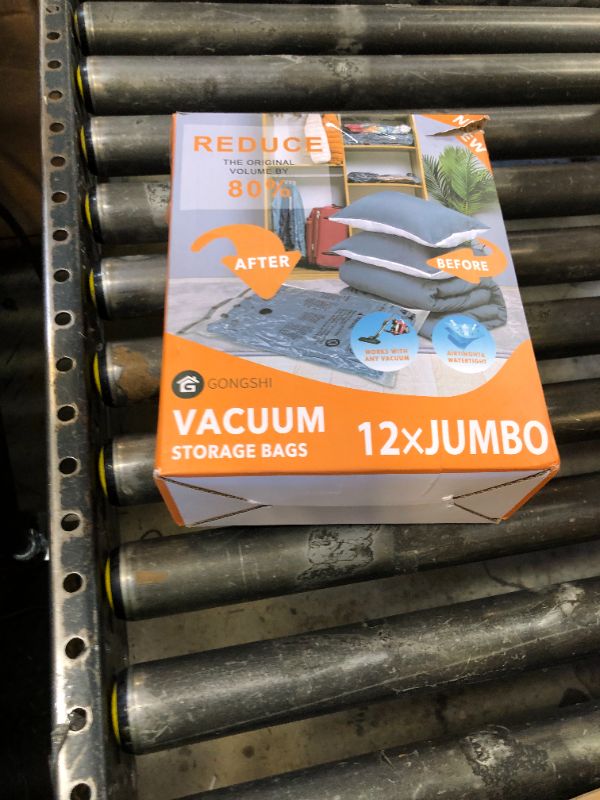 Photo 1 of Vacuum Storage Bags Jumbo (12 x Jumbo),Plastic Packaging Bags,Space Saver Sealer Compression Bags for Blankets, Comforters, Pillows, Bedding,Clothes Storage
