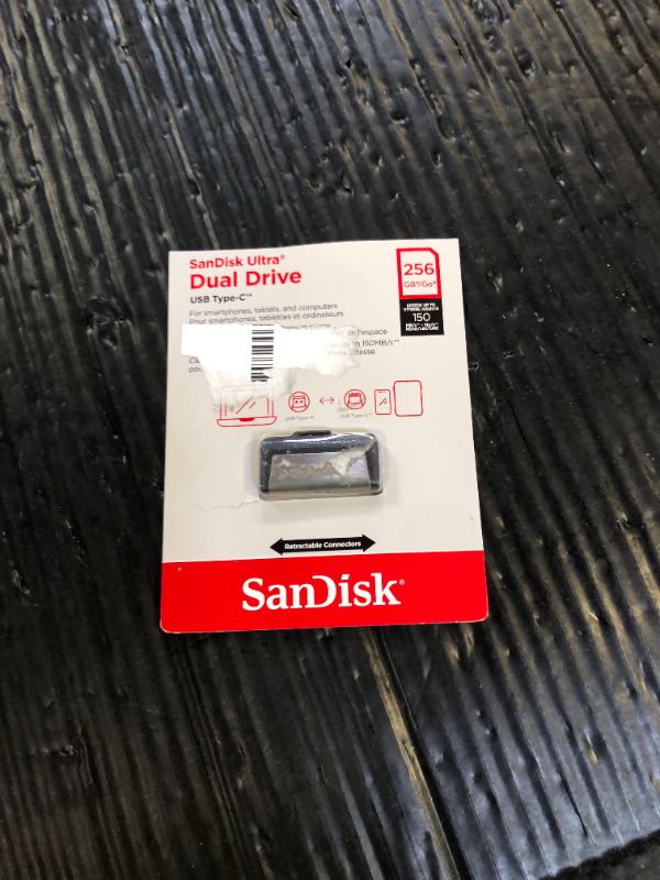 Photo 1 of SanDisk 256GB Ultra Dual Drive USB Type-C - USB-C, USB 3.1 - SDDDC2-256G-G46,Black