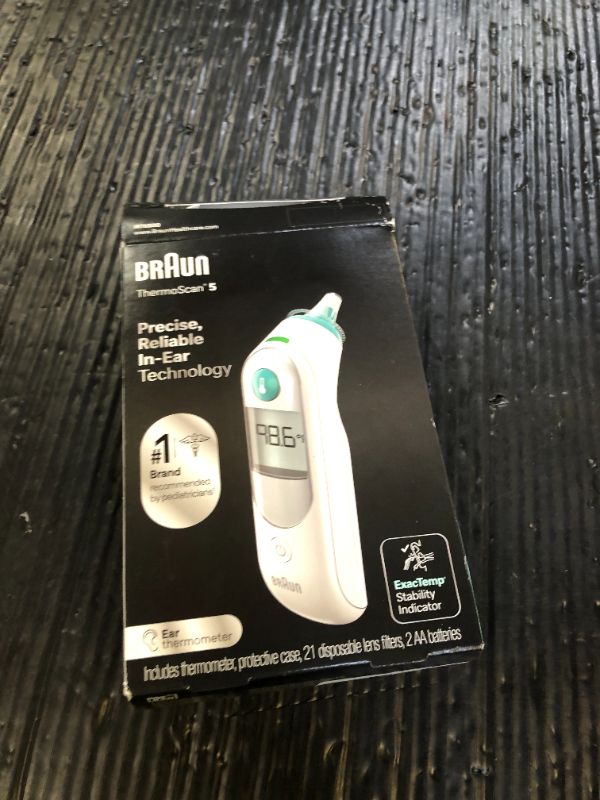 Photo 1 of Braun ThermoScan 5 Ear Thermometer, ExacTemp Stability Indicator, Professional Accuracy, Baby & Infant Friendly, Recommended by Pediatricians