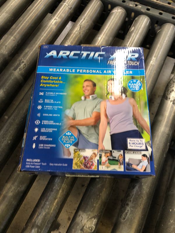 Photo 1 of Arctic Air Freedom Touch Personal Neck Fan, 3-Speed Rechargeable Cooling Device, Long-lasting, Lightweight Portable Neck Cooler, Flexible Band & Thermo-Electric Cooling Plate for Hot Weather