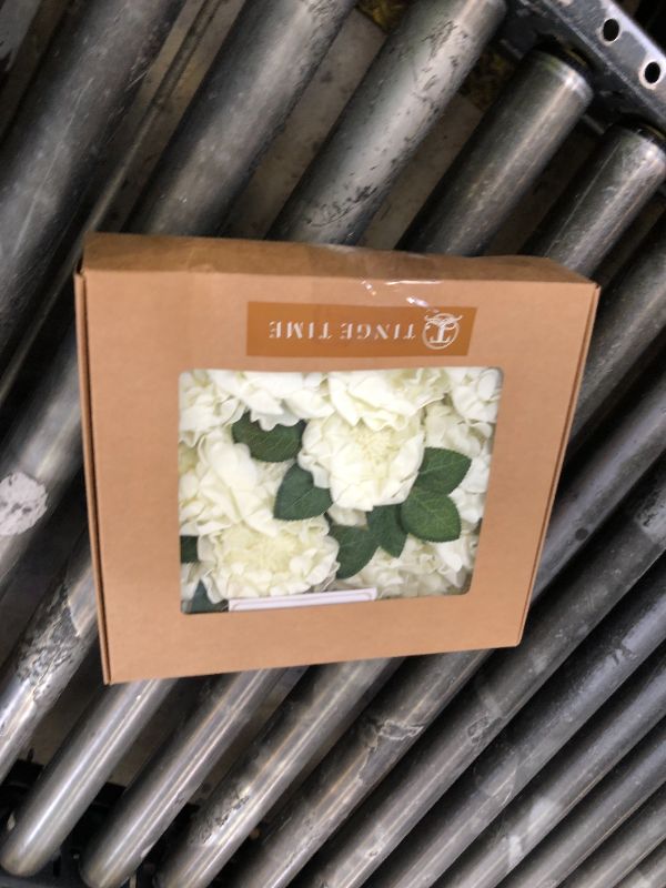 Photo 1 of TINGE TIME Artificial Blooming Peony Flowers for Decoration Real Looking 16pcs Ivory Fake Flowers with Stem for DIY Wedding Bouquets Home Decor Centerpieces Bridal Shower Party