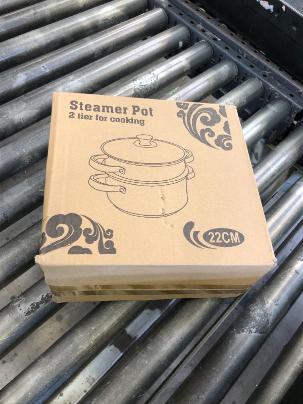Photo 1 of Steamer Pot for Cooking 8.8 inch Steamer Pot 2-tier Multipurpose 18/8 Stainless Steel Steam Pot Cookware with Lid for Vegetable, Dumpling, Stock, Sauce, Food