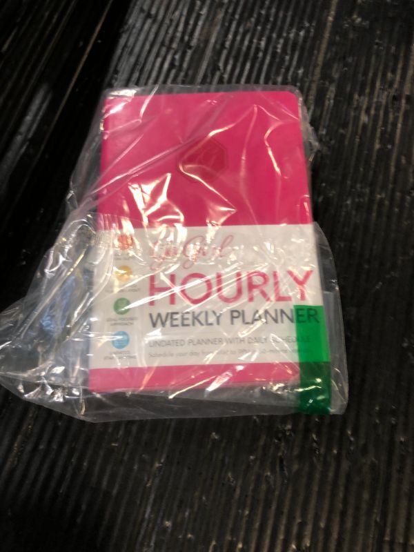 Photo 1 of GoGirl Weekly Schedule Planner – Hourly Work & Life Planner with Time Slots – Vertical Agenda Organizer for Daily Productivity, A5 (Hot Pink)