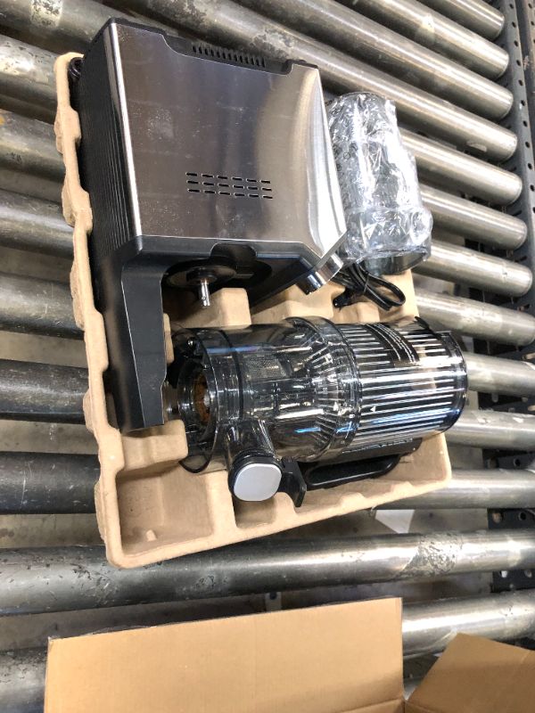 Photo 1 of WHUTO Cold Press Juicer, Juicer Machines with 4.35'' Wide Feed Chute, Stainless Steel Masticating Juicers Easy to Clean, Ergonomic Operational Panel Design, High Juice Yield, Platinum Color Knob