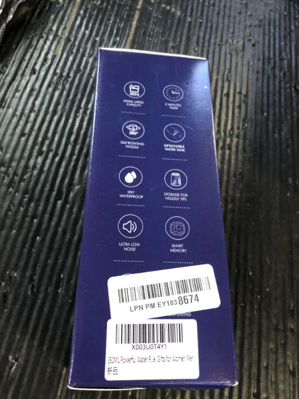 Photo 1 of Water Flosser,350ML Water Dental Flosser for Teeth Clean, 5 Modes 6 Jet Tips, LCD Display Cordless Water Flosser, Rechargeable Travel Electric Water Flossers IPX7 Waterproof for Teeth Cleaning