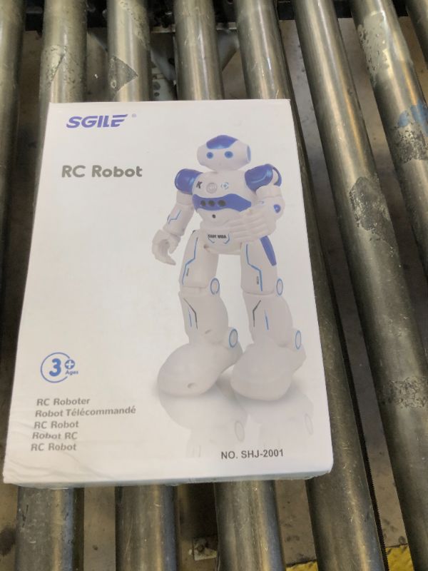 Photo 1 of SGILE RC Robot Toys for Kids, Gesture Sensing Programmable Rechargeable Remote Control Robot for Age 3 4 5 6 7 8 12 Year Old Boys Girls Birthday Gift Present, Blue