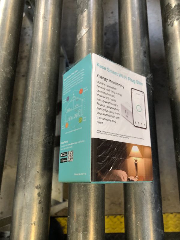 Photo 1 of Kasa Smart Plug Mini with Energy Monitoring, Smart Home Wi-Fi Outlet Works with Alexa, Google Home & IFTTT, Wi-Fi Simple Setup, No Hub Required (KP115), White