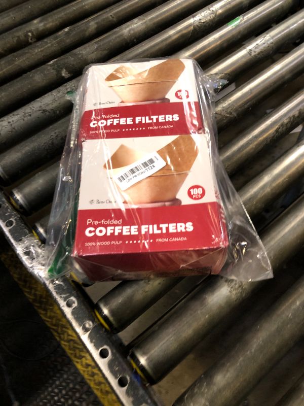 Photo 1 of Brew Choice 200ct Pre-folded Unbleached Cone Coffee Filters, Upgraded 30% Natural Thicker Paper for Pure Taste, Compatible with Pour-Over Coffee Makers