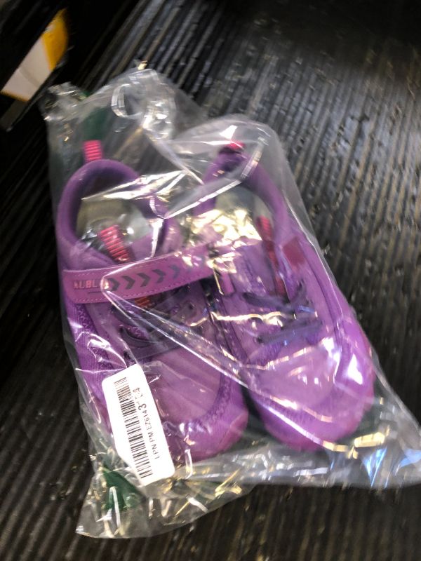 Photo 1 of KUBUA Kids Barefoot Shoes Boys Girls Slip On Minimalist Sneakers for Walking Tennis Athletic Hiking D Purple 11 Little Kid