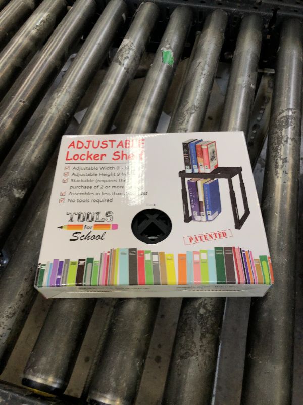 Photo 1 of Tools for School Adjustable Locker Shelf - Strong ABS Plastic - Width Adjusts from 8"-12.5" & Height Adjusts from 9 3/4"-14" - Patented Design - Beware of Cheap IMITATIONS - (Black)
