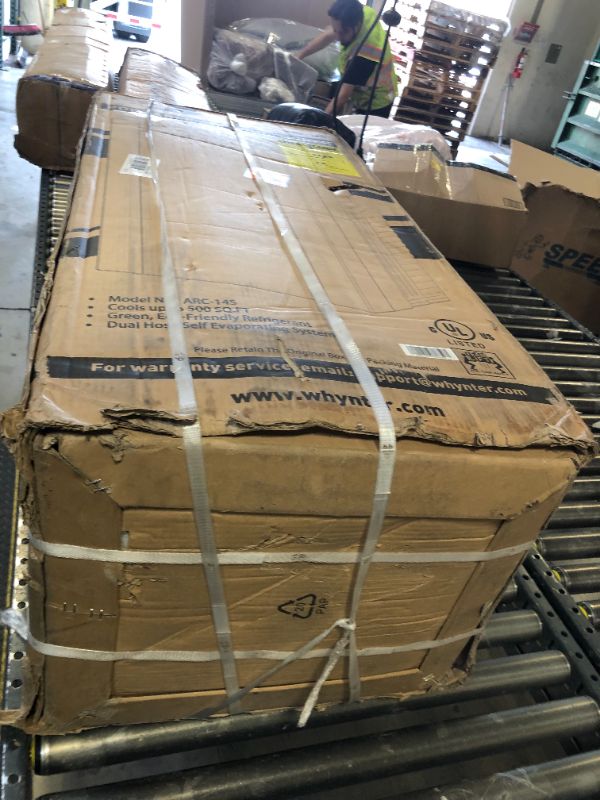 Photo 1 of Whynter Portable Air Conditioner 14,000 BTU with Dual Hose Dehumidifier & Cooling Fan for 500 Sq Ft Rooms, Includes AC Unit Window Kit, ARC-14S (9,500 SACC)