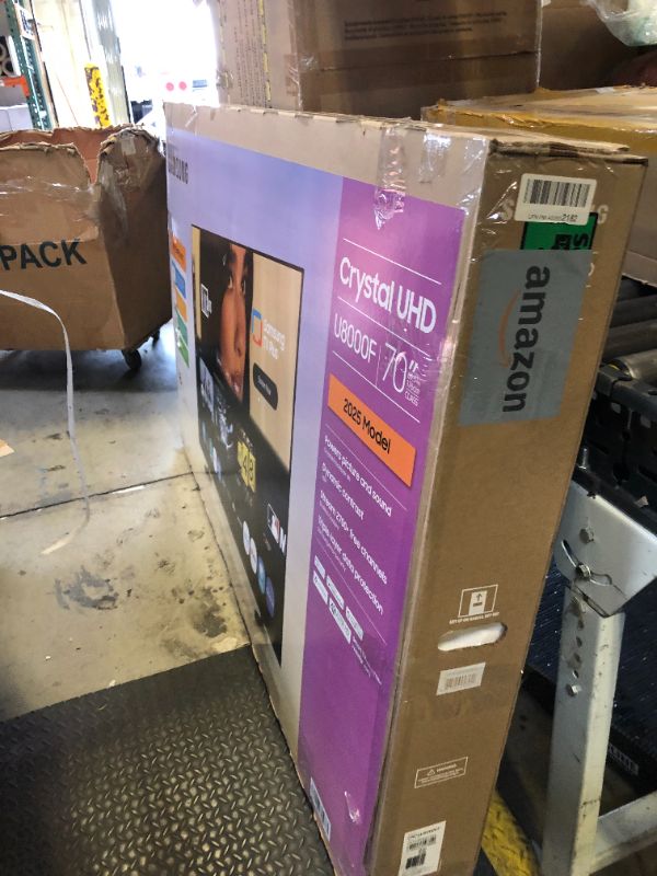 Photo 1 of Samsung 70-Inch Class Crystal UHD U8000F 4K Smart TV (2025 Model) Endless Free Content, Crystal Processor 4K, MetalStream Design, Knox Security, Alexa Built-in